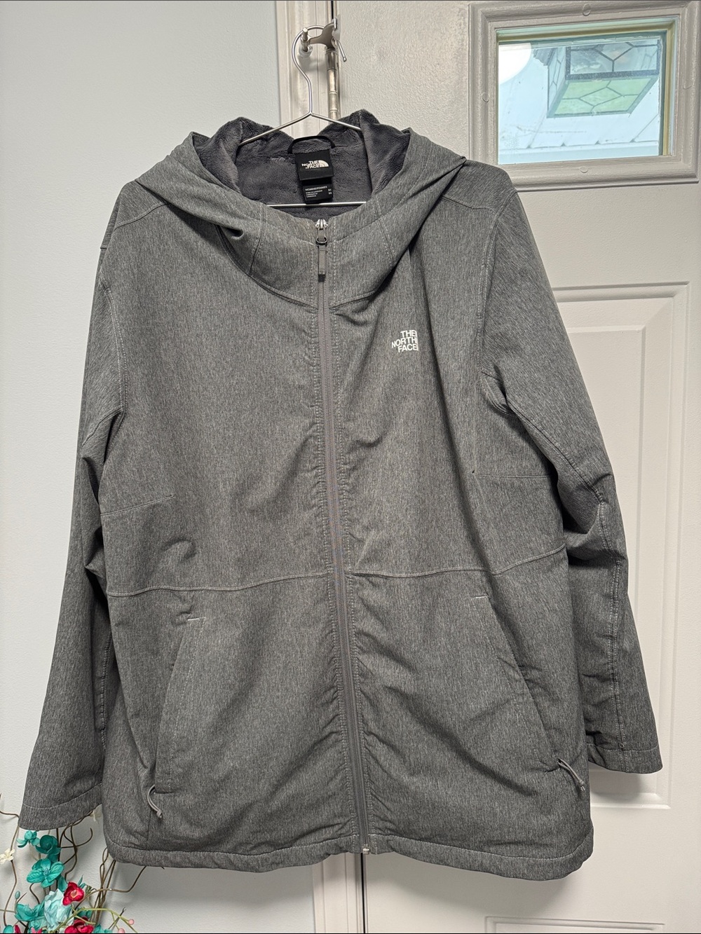 The North Face Gray Hooded Zip Jacket